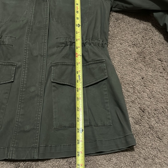 Universal Thread Cotton Jacket-XS-Snap Front-Adj Waist-Olive Green-Pockets-EUC - Picture 14 of 16